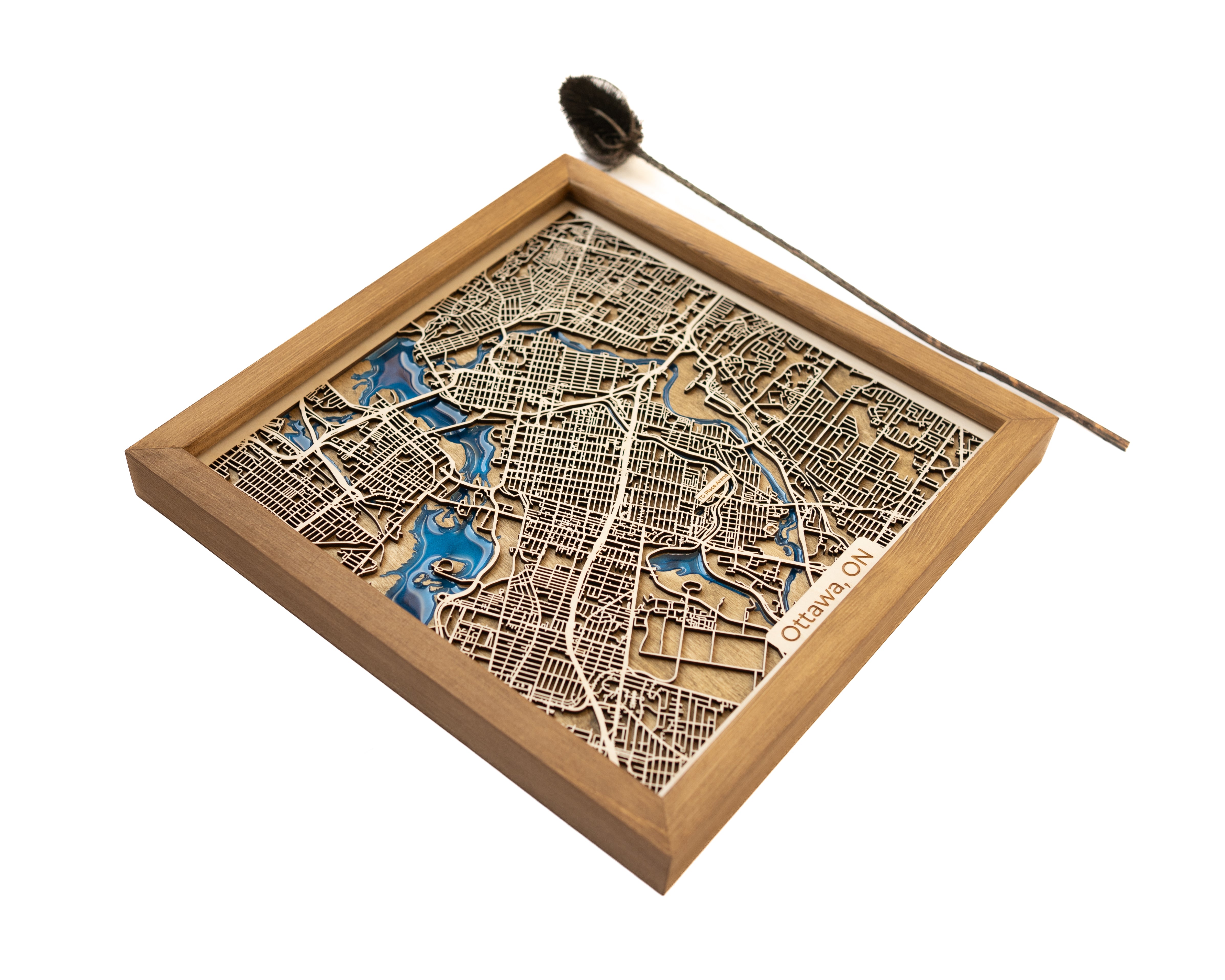 Ottawa Ontario Wooden Map