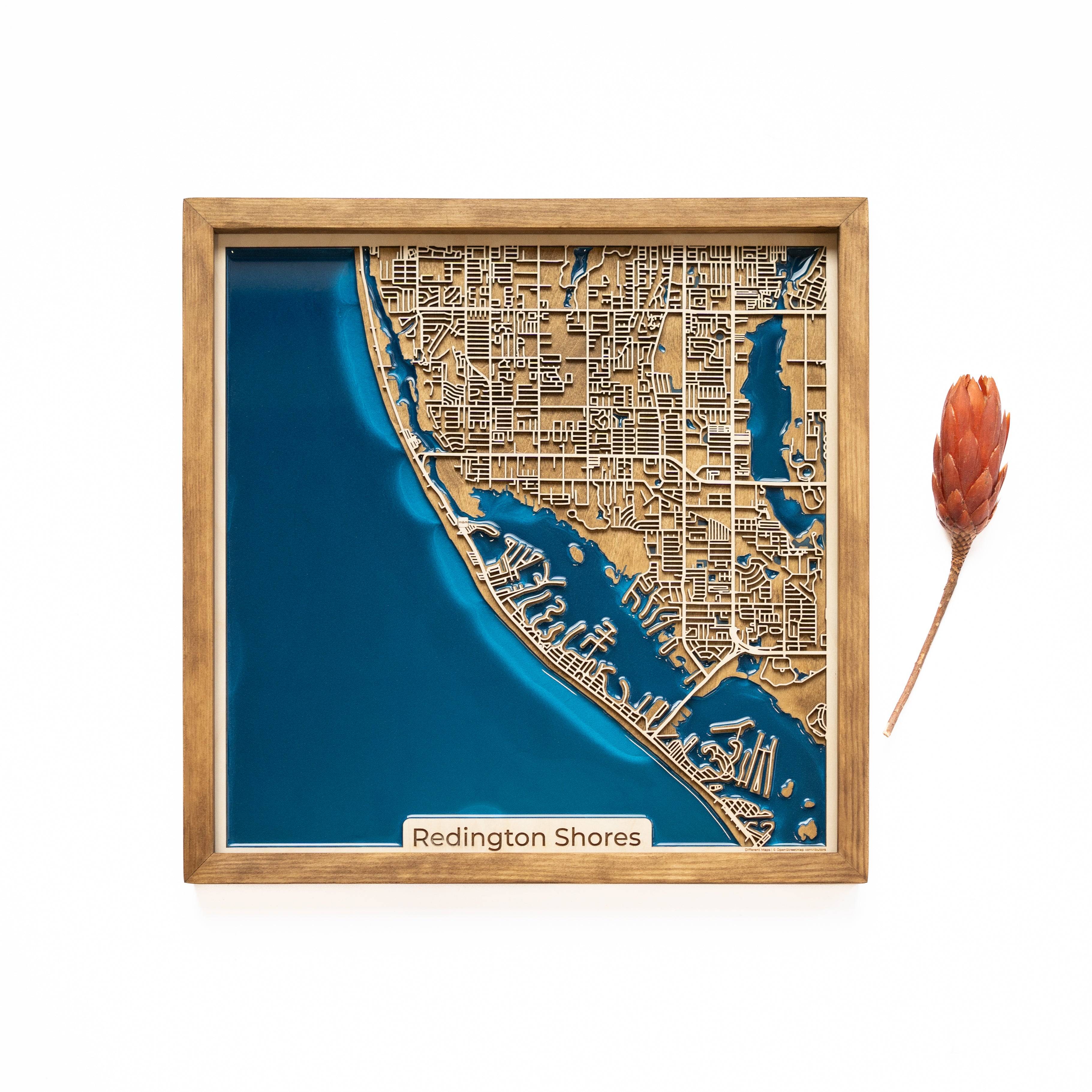 Redington Shores Wood Map