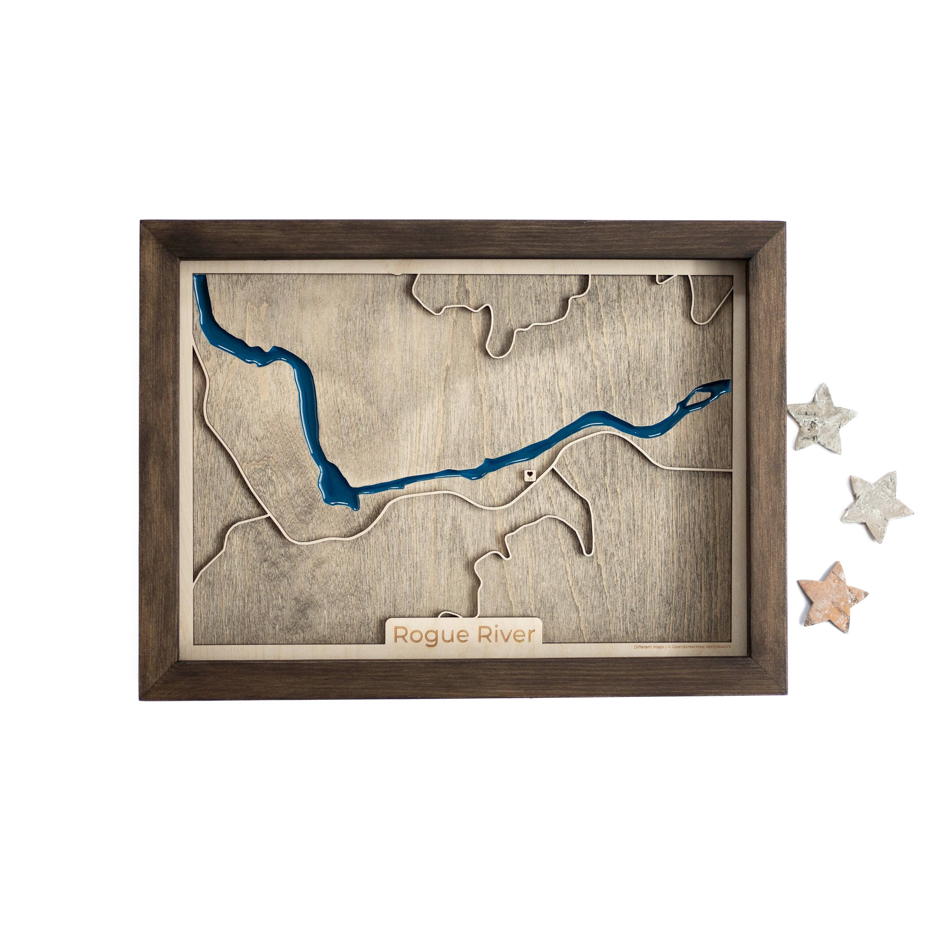 Rogue River OR Wood Map 