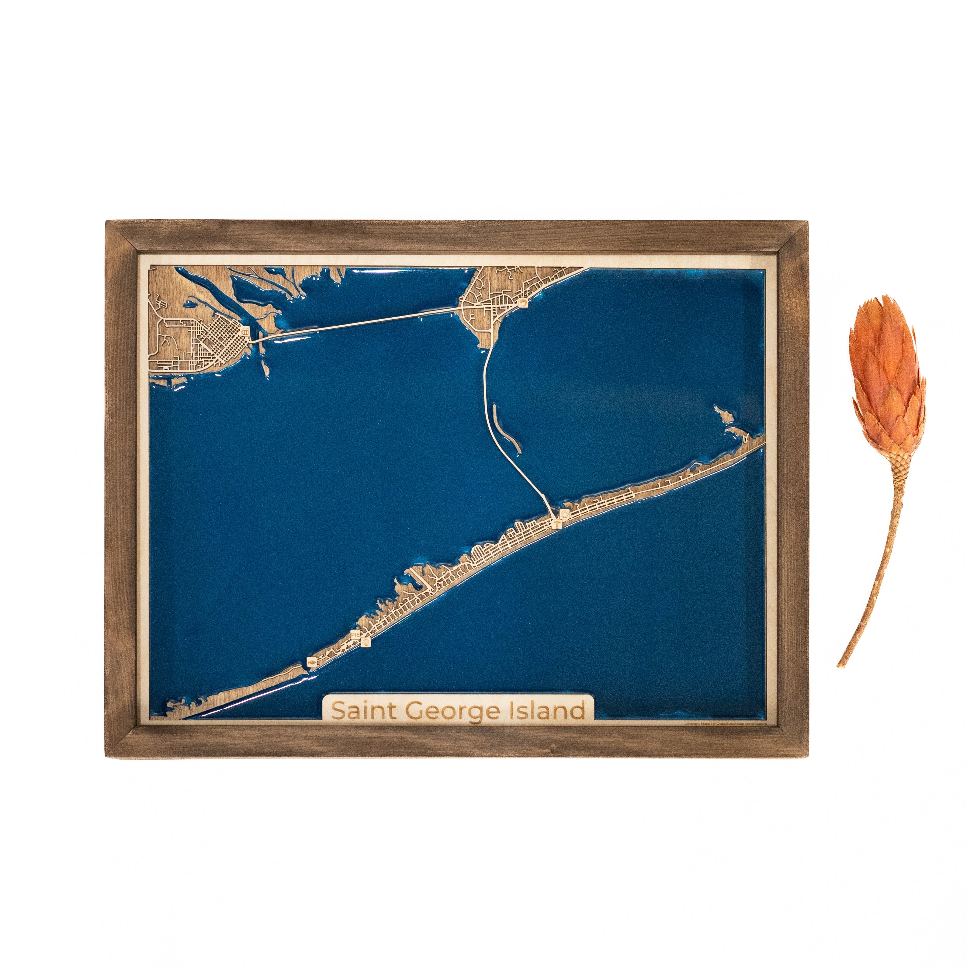 Saint George Island Wood Map