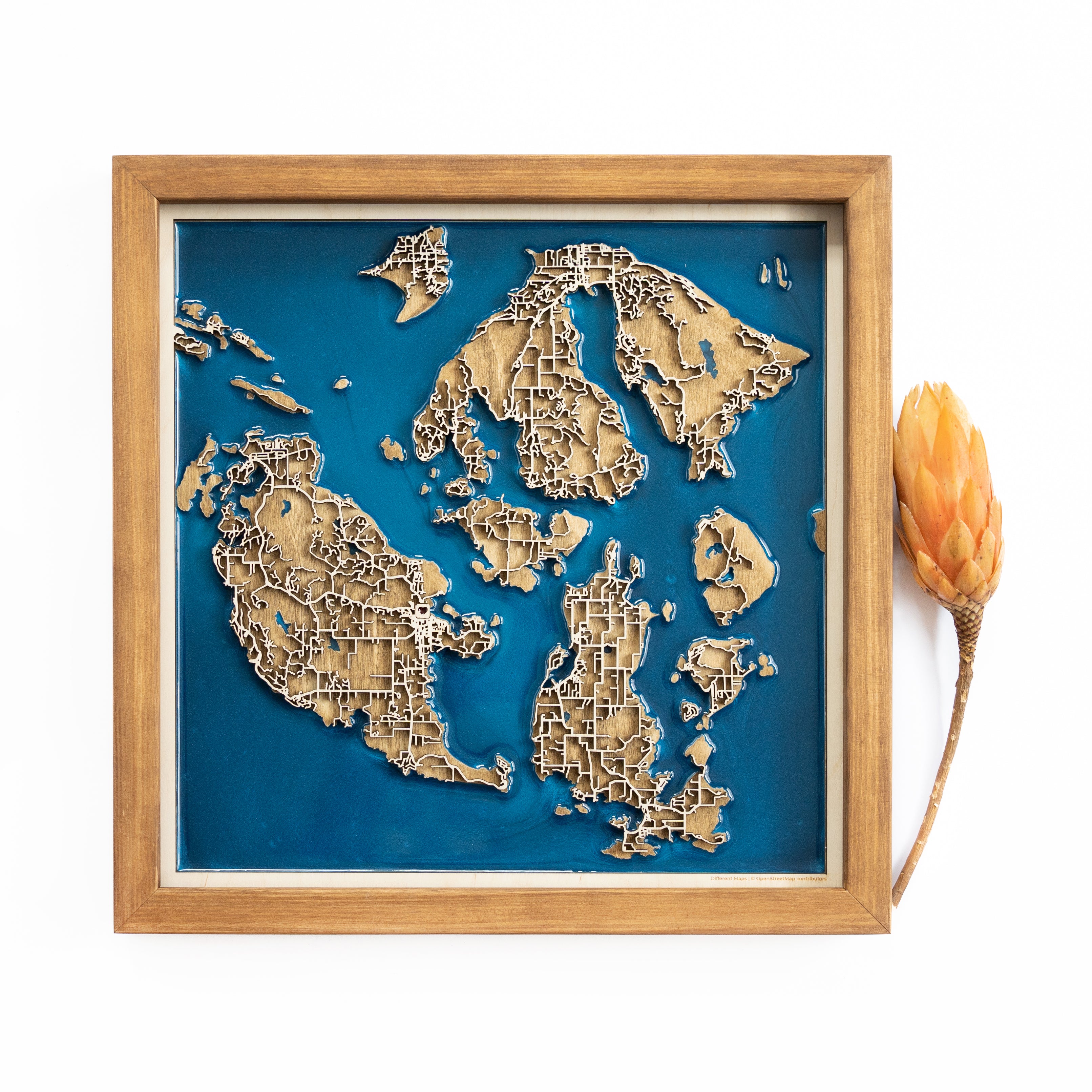 San Juan Islands Wood Map