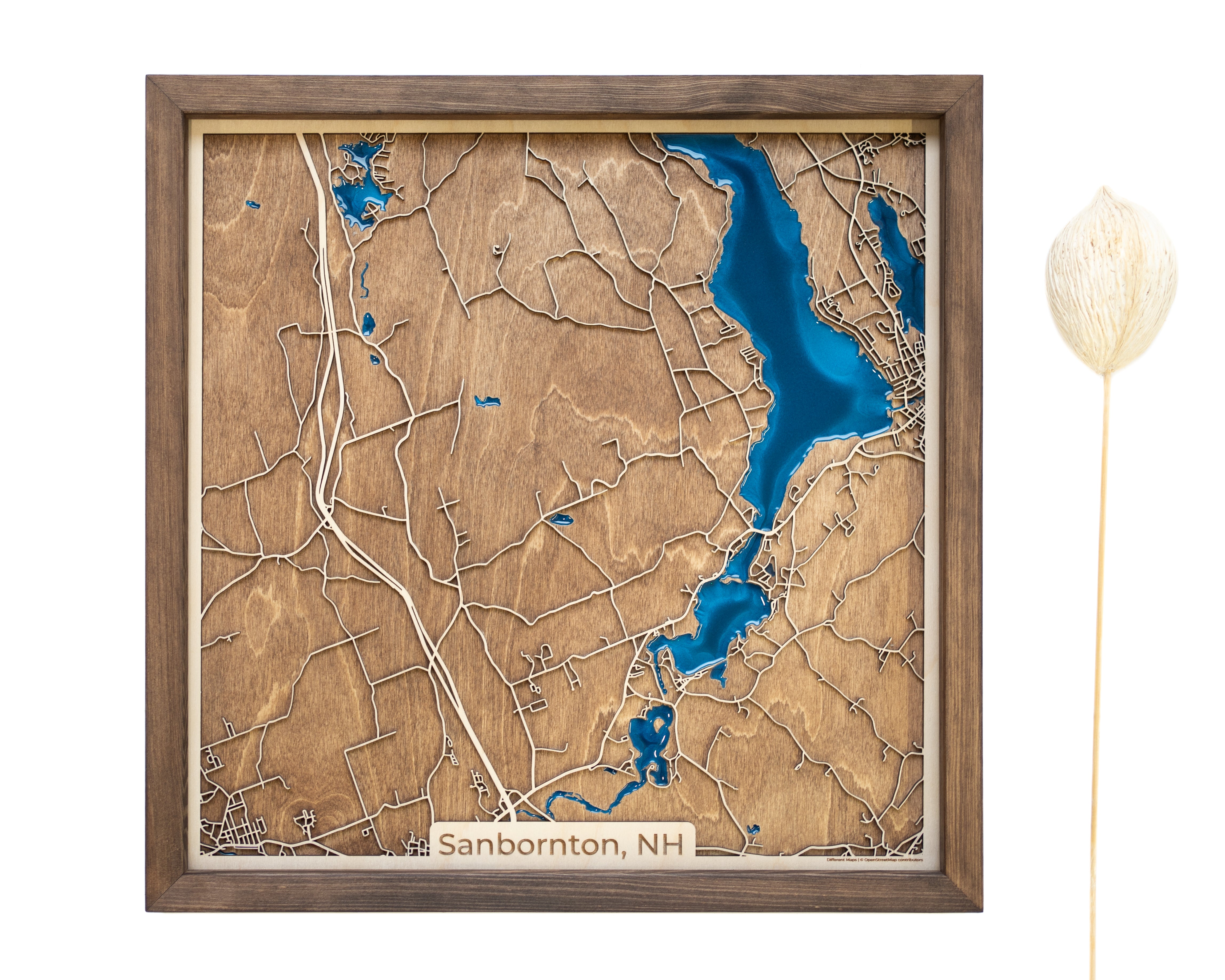 Sanbornton Wooden Map