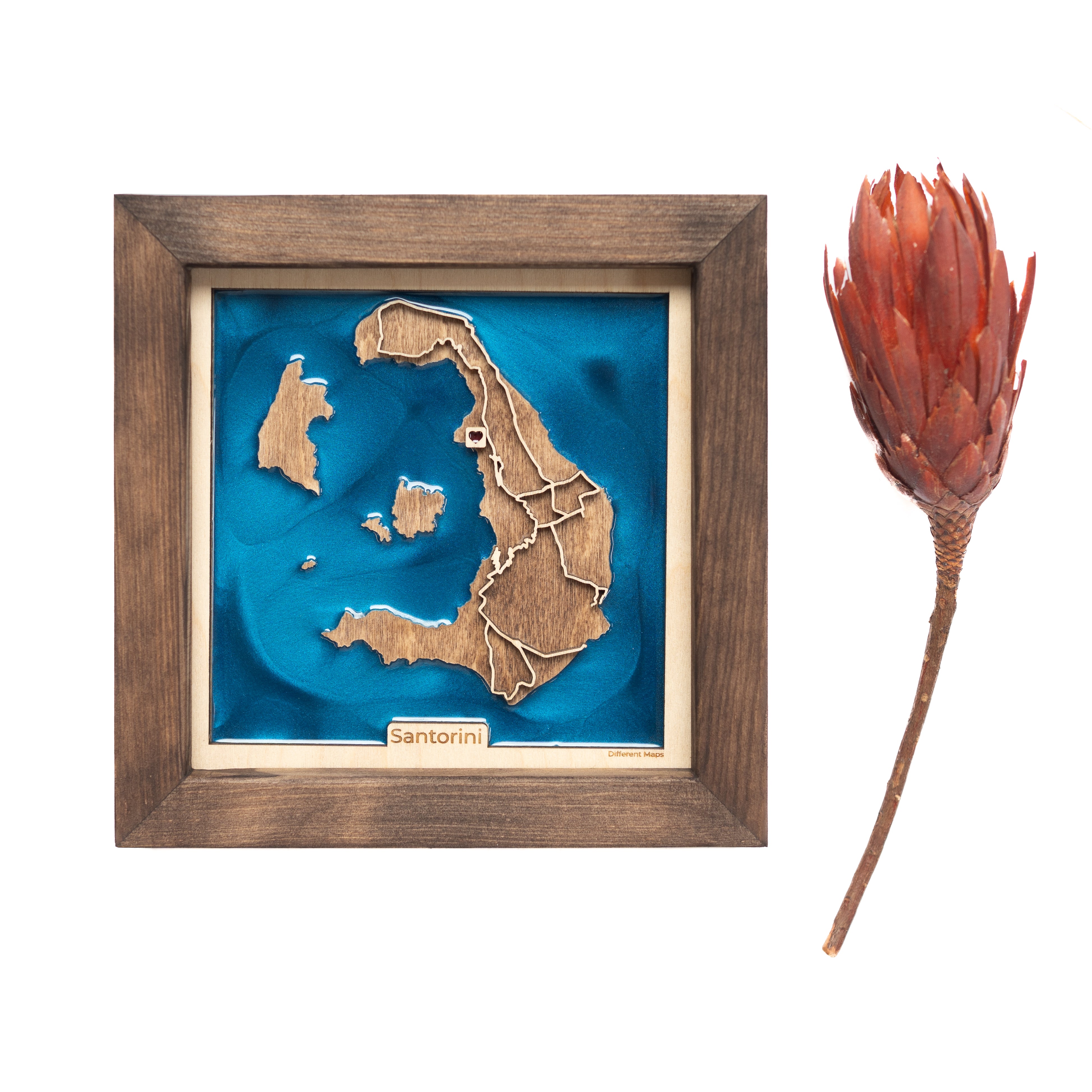 Santorini Wood Gift