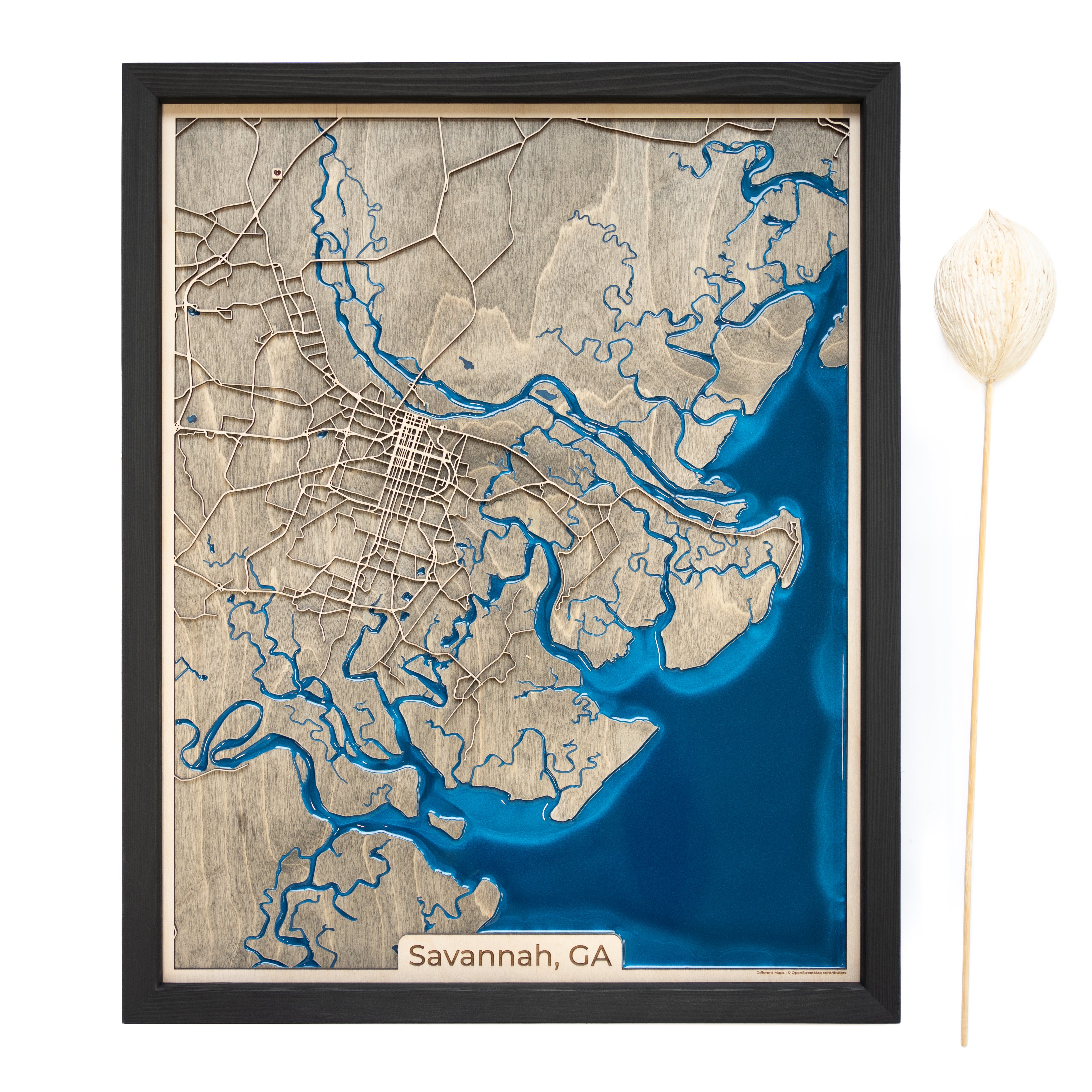 Savannah Wooden Personalized Map