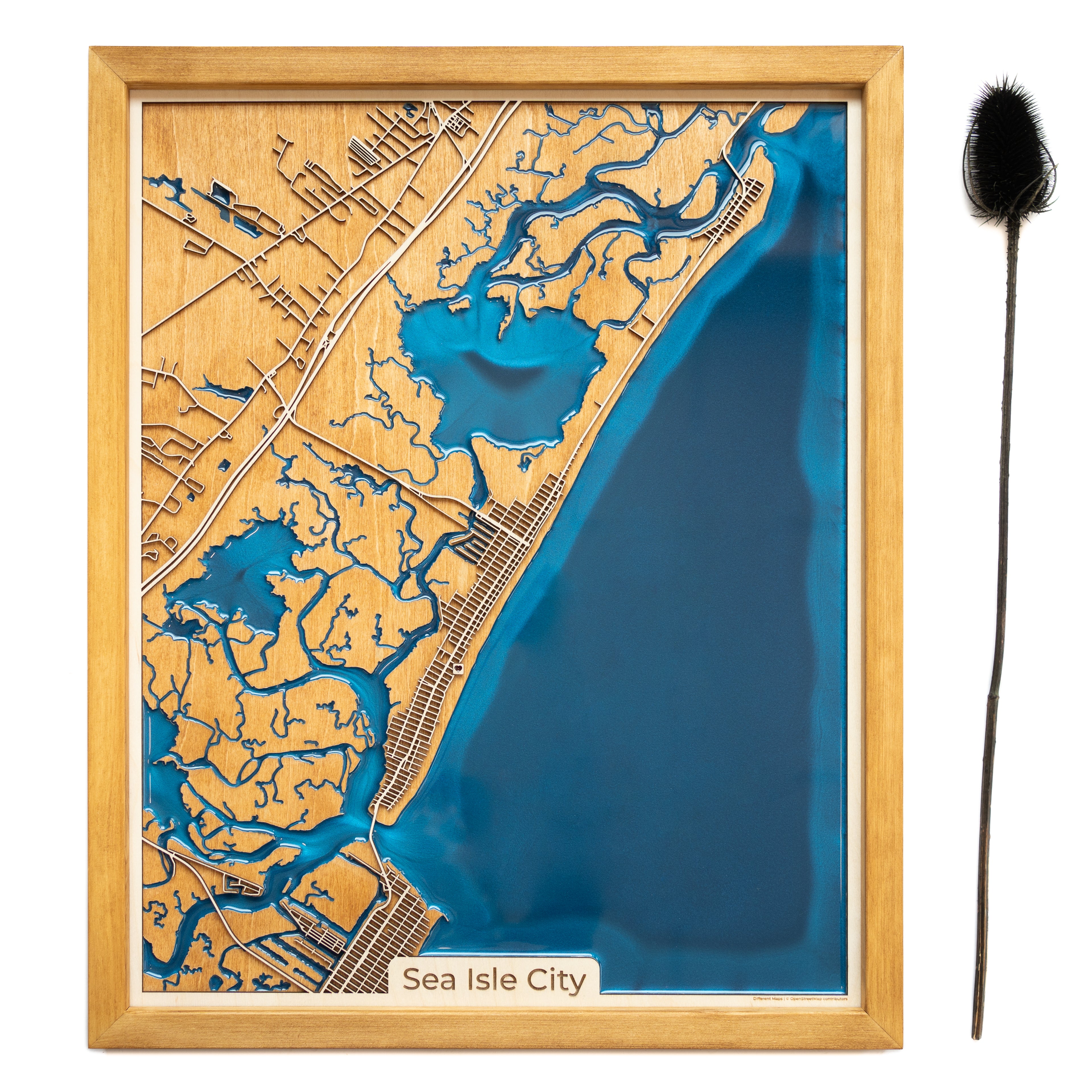 Sea Isle City Wooden Map