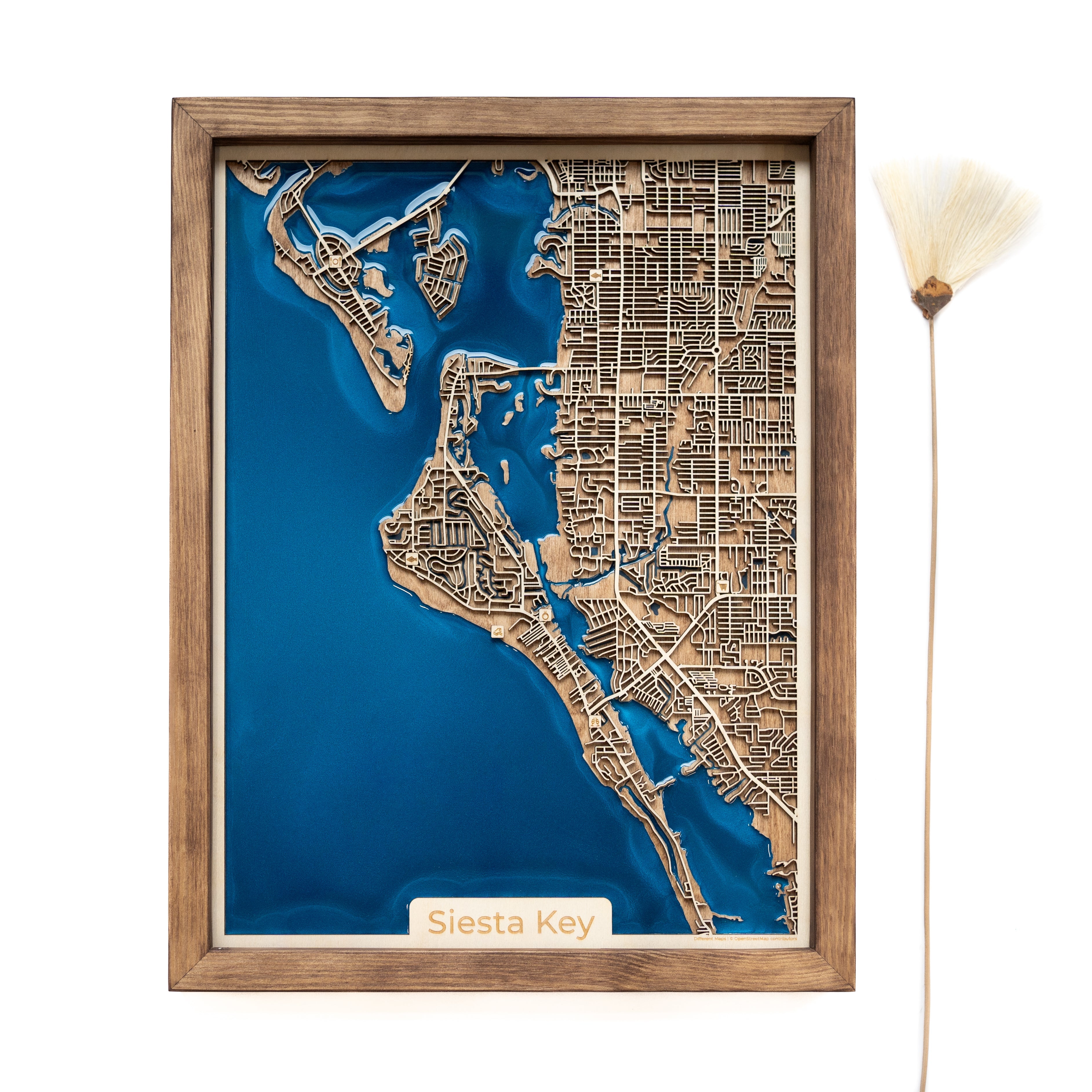 Siesta Key Wood Map