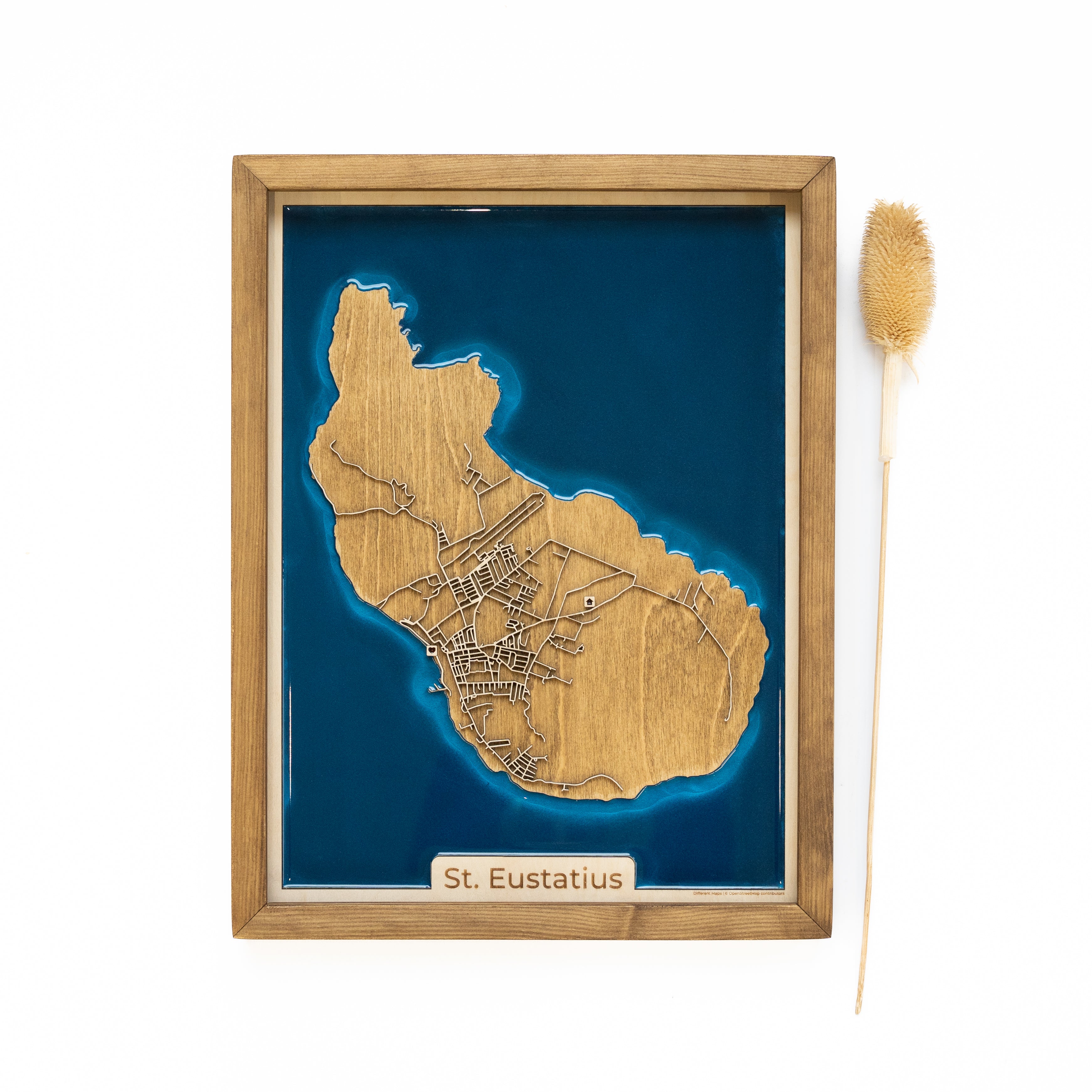 St. Eustatius Wood Map