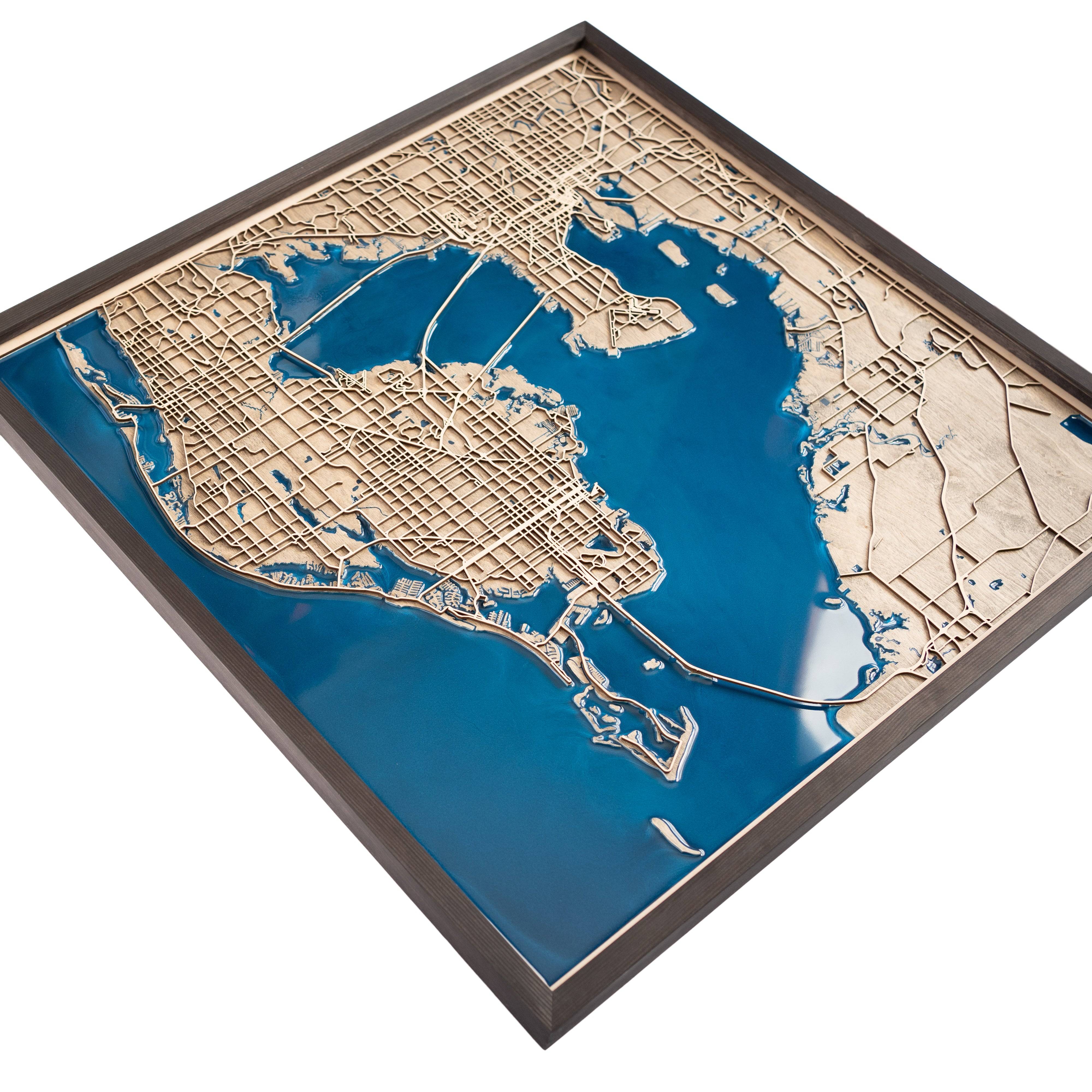 Custom Wooden Map