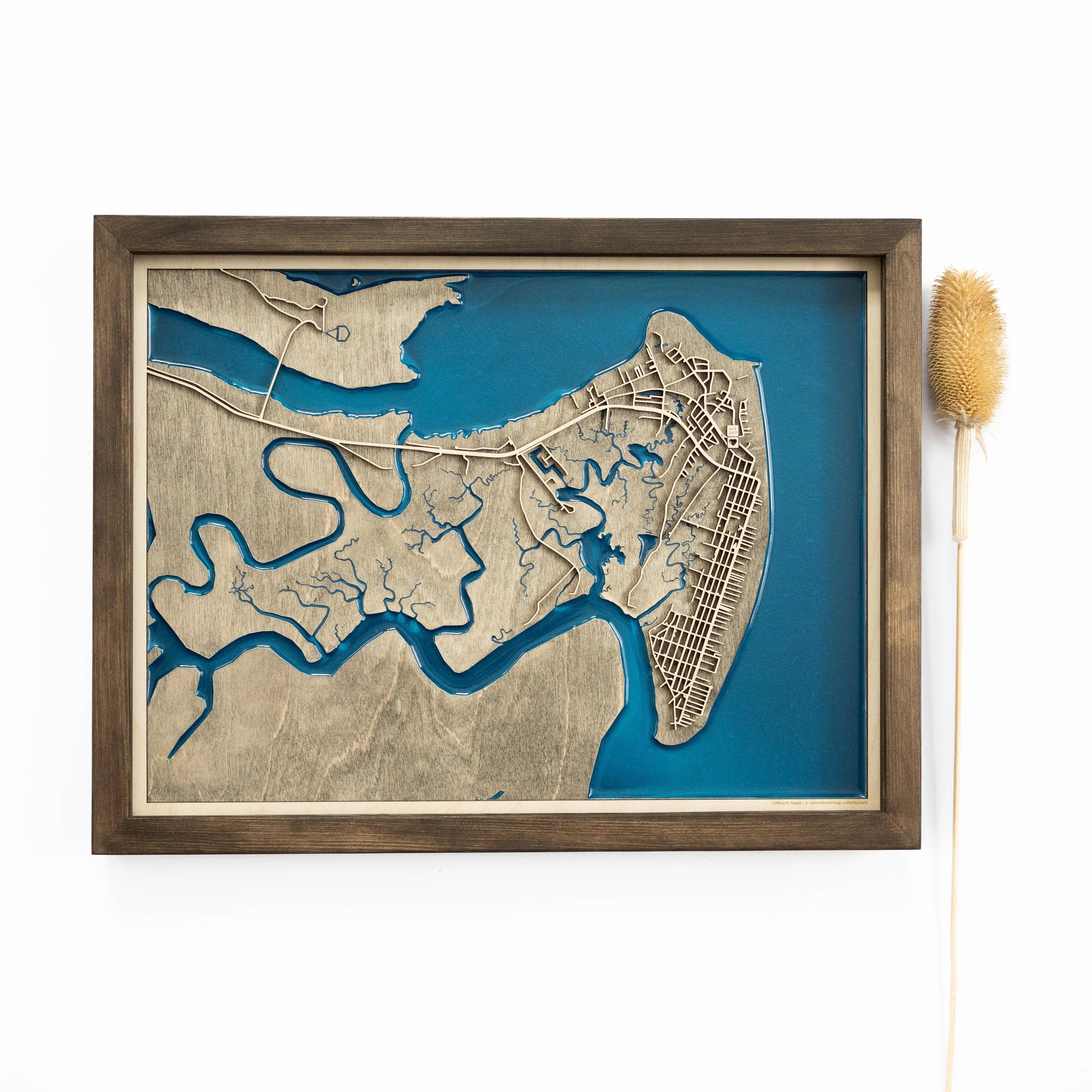 Tybee Island Wood Map