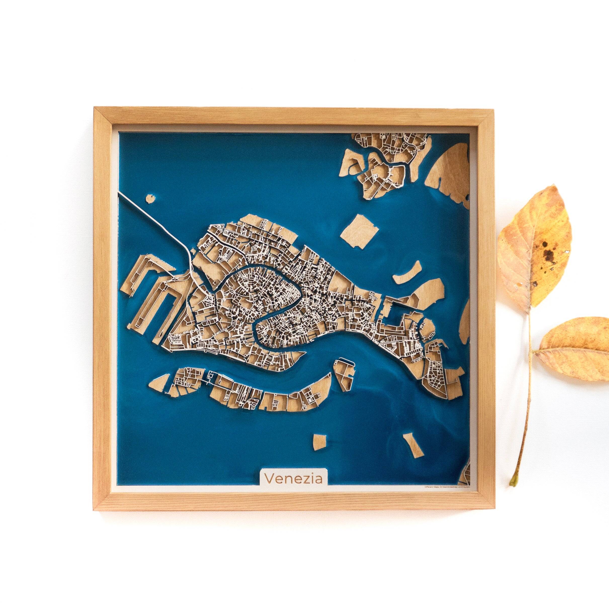 Personalized Wooden Map of Any City in the World