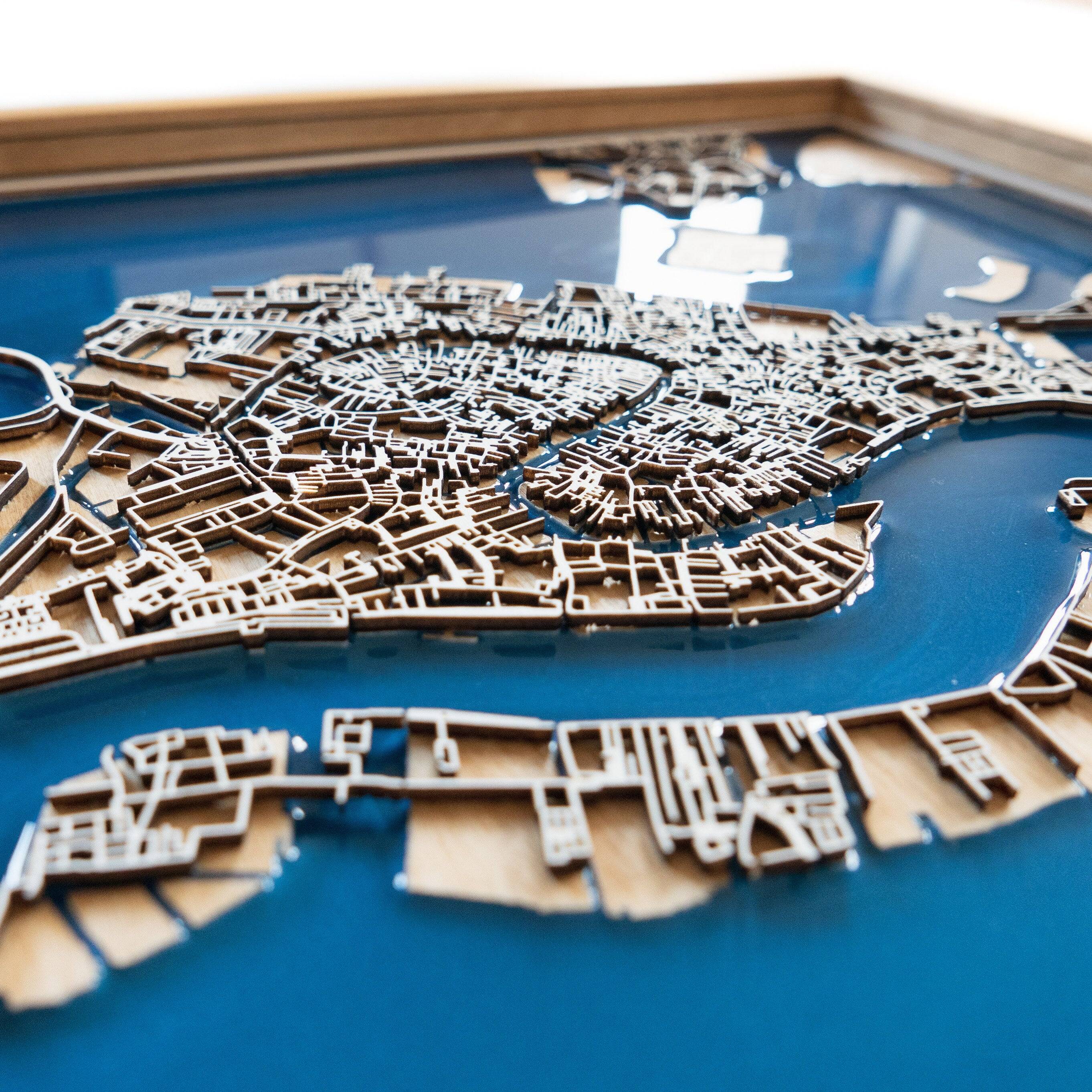 Personalized Wooden Map of Any City in the World
